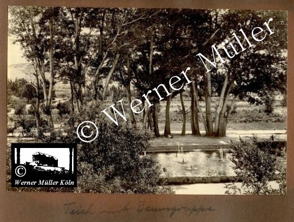 Teich mit baumgruppe, Foto Wilhelm Rieck , Afghanistan, Darulaman, Darul-Aman, Berlin, 1922, Amanullah, Rieck, Kabul, Tape-Taj-Beg, Maass, Harten, Standke, Plessen, Kandahar, Horten, harten, Bau, Palast, Bazar, Timur Schah, Partschin, Parschin, Teheran, Persien, Iran, aden, Vesuv, Neapel, Bombay, Maass, Bagman, Grobba, Gerber, Burg, wandgemälde, Königszimmer, Elefantenrennen, Bünte, Fensterblick, Winter, Reiterverein, Grantham, Suraija, Turmzimmer, Suez, Lyzeum, Schlüterstr, Berlin, Sancoussi, Potsdam, Schlossdächer, Schlossdach, Schachpartner, Kupfterdächer, Kupfterdach, Königlich Afghanischen Gesandtschaft, Berlin-Moabit, Alim Khan, Emir von Buchara, Lalander, Thaj Mahal, Agra, Parron, Baron Plessen, Mehl-Bazar, Mehlhändler, Obsthändler, Zuckerbäcker, Silberschmiede, Habibullah, Bank Ottoman, Pulverfabrik, Uran-Wiederaufbereitungsanlagen, F13, Gallipoli, 
